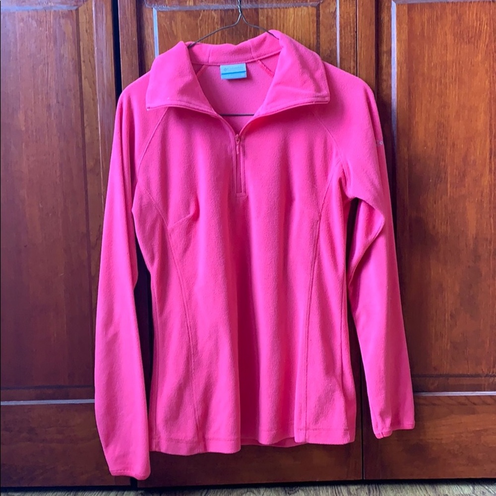 Columbia women’s pink quarter zip fleece